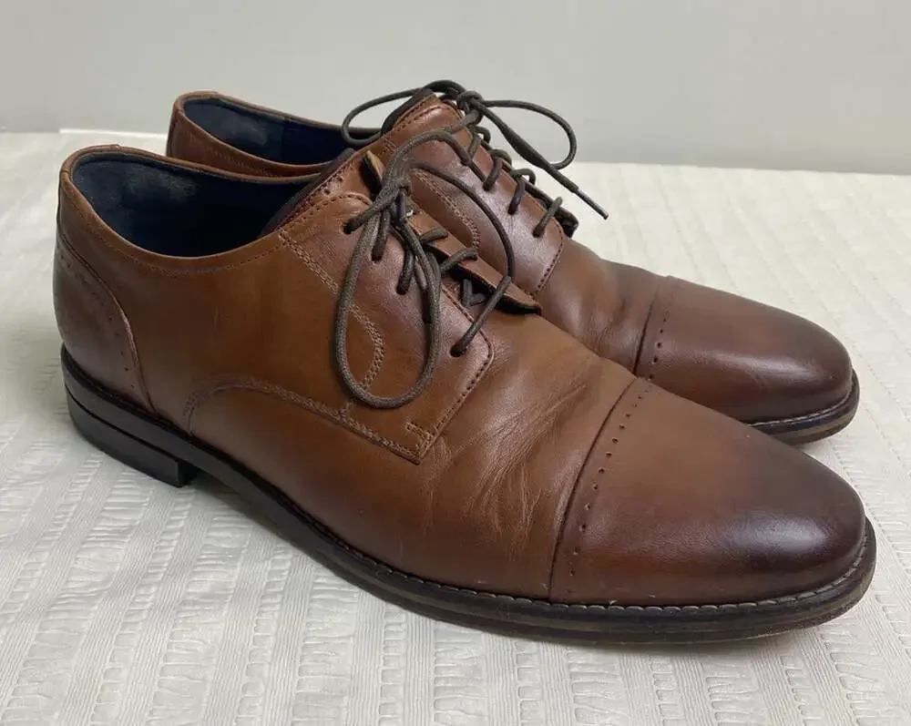 Cole Haan Grand. Lenox Hill Cap Toe Derby Leather Dress Shoes Mens Size 10M